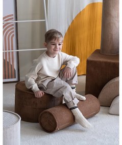 Barna kordbársony gyerek puff – Wigiwama