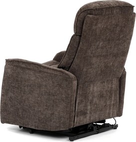 Barna elektromos relaxfotel kábeles vezérléssel, szövet kárpitozással, TV-H9727 BR2