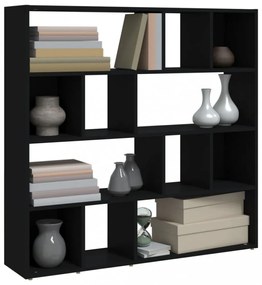 fekete térelválasztó könyvszekrény 105 x 24 x 102 cm