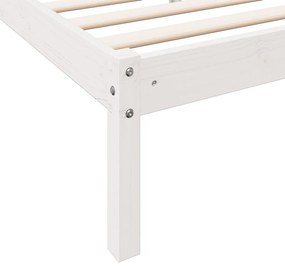 fehér tömör fenyő extra hosszú ágykeret matrac nélkül 80x210 cm