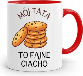 Piros Bögre Apának Apa Hűvös Sütemény nyomtatott fényképpel