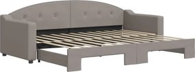 vidaXL tópszínű kihúzható szövet heverő 80 x 200 cm