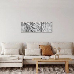 Kép - Havas ágak (órával) (90x30 cm)