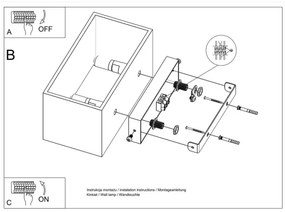 Fali lámpa QUAD MAXI 2xG9/40W/230V