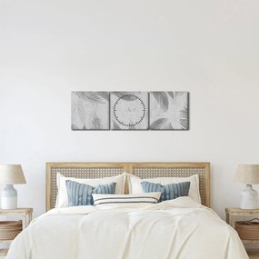 Kép - Levelek (órával) (90x30 cm)