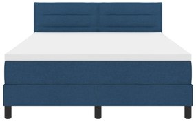 Boxspring Ágy Matraccal Kék 160x200 cm Szövet