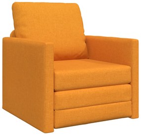 Padlókanapé Ágy 2 az 1-ben Sötétsárga 74x77x81 cm Textil