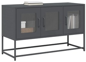 antracit hidegen hengerelt acél TV-szekrény 100,5x39x60,5 cm