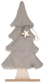 LUSH dekoratív karácsonyfa szőrmével 28 cm - többféle színben Termék színe: Világosszürke