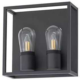 Nowodvorski MARGOT kültéri fali lámpa, fekete, E14 foglalattal, 2x10W, TL-10503