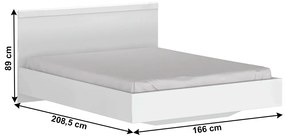 Franciaágy 160 cm Lafer (fehér). 1034089
