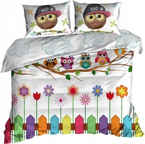 Ágyneműhuzat 3D Pamut Szatén 160x200 Tavaszi Bagoly