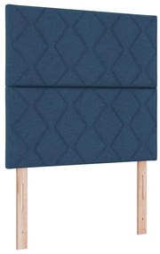 Ágykeret fejtámlával Kék 120 x 190 cm szövet