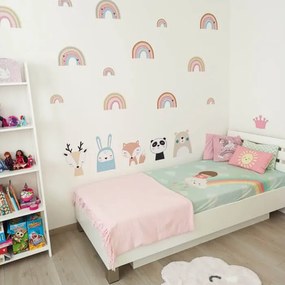 INSPIO Pasztell színű szivárvány falmatrica, rózsaszín