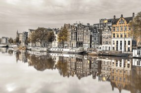 Poszter 86,4x56,8cm Csatorna Amszterdam városon keresztül 3, Assaf Frank