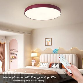 BRILAGI-LED Dimmelhető mennyezeti lámpatest POOL LED/60W/230V 3000-6000K 60 cm bordó+távirányító