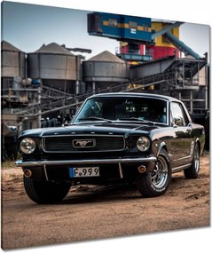 Vászonkép 90x90 Fekete Ford Mustang Auto