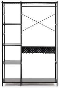 Storn fekete fém ruhásszekrény, 120x182 cm - Kave Home