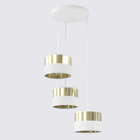 Emibig modern függeszték lux fehér arany emi1650/3prem