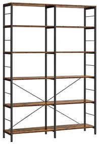 NAVARO könyvespolc barna/fekete