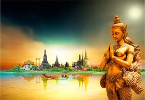 Fotótapéta Buddha Spa Zen India Templom 416x254