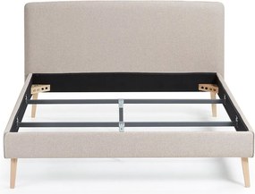 Lydia bézs kétszemélyes ágy, 160 x 200 cm - Kave Home
