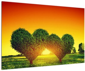 Kép - szív a fák tetején (90x60 cm)