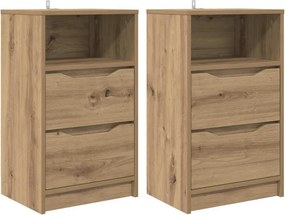 vidaXL Éjjeliszekrények 2 pcs Artisan tölgy 40 x 30 x 467 cm Faanyag