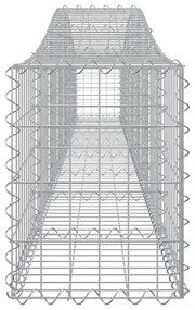 7 db íves horganyzott vas gabion kosár 400x30x40/60 cm