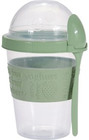 EH Joghurtos pohár kanállal, 600 ml, műanyagszínes