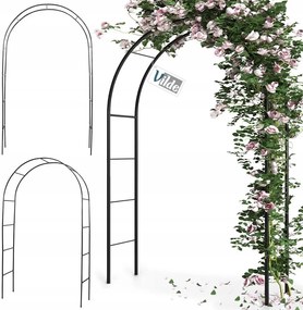 Kerti Pergola Dekoratív Boltív Fém létra Tömör Vilde 145x235 cm