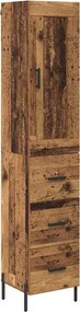 vidaXL Magasfiú fiókkal Öreg fa 34,5 x 34 x 180 cm Faanyag