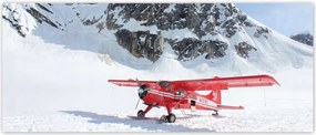 Fotótapéták 250x104 Piros repülőgép a hegyekben