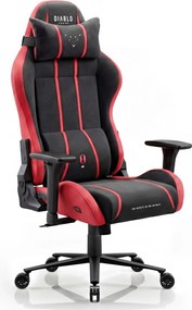 Gamer szék szövet King Size, fekete-piros: Diablo X-One 2.0 Bloody Mary
