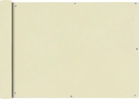 vidaXL 75x600 cm krém Oxfrod szövetű erkély ablak sötétítő