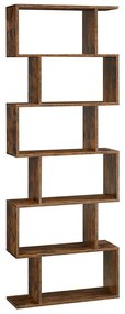 PRESTON könyvespolc, 70x24x190,5cm, barna színben Vasagle