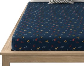 Mikroszálas gumis lepedő LUNERIS kék 90x200 cm