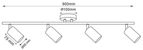 Polux GOLDI 327284 Spotlámpa 4x10W/GU10 IP20