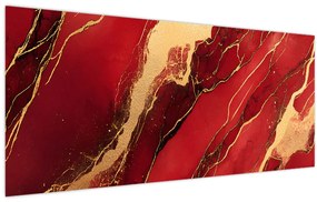 Kép - Vörös-arany márvány (120x50 cm)