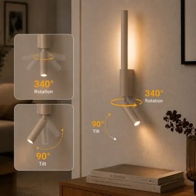 Brilagi - LED fali spotlámpa VIXON LED/3W/230V + LED/5W bézs CRI 90