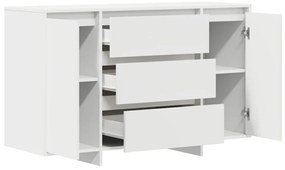 Oldalszekrény Fehér 120x41x75 cm MDF