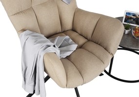 Dizájnos forgószék, bézs/fekete, KOMODO