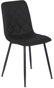 Fekete Eco-bőr Étkezőszék. BILI