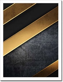 Poszter fehér keretben 30x40 Arany csíkos