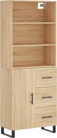vidaXL sonoma tölgy szerelt fa magasszekrény 69,5 x 34 x 180 cm