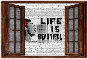 Poszterek 90x60 Banksy Life is beautiful
