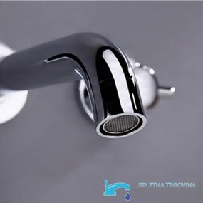 Mosdócsaptelep EYN SU2321 falra szerelhető kivitelben, LED-világítással, sárgaréz testtel és króm felülettel