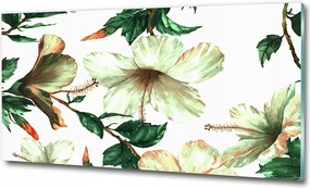 Fotó üvegkép Hibiszkusz virágok 100x70