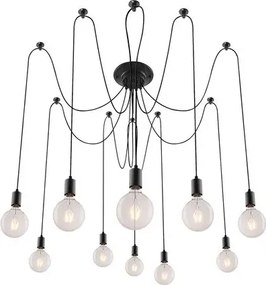 Beltéri függeszték e27 10x60w matt fekete caspar