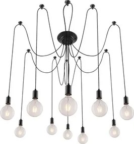 Rabalux beltéri függeszték e27 10x60w matt fekete caspar